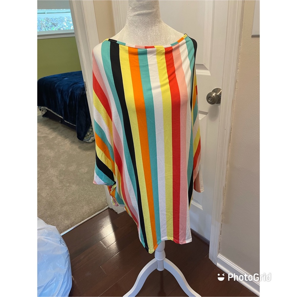 myesper dolman sleeve striped top